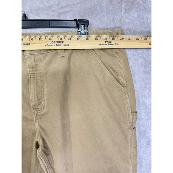 Carhartt Pants Mens 42x30 Fits 40x27 Khaki Brown Relaxed Fit Carpenter B324 DKH - Picture 7 of 9